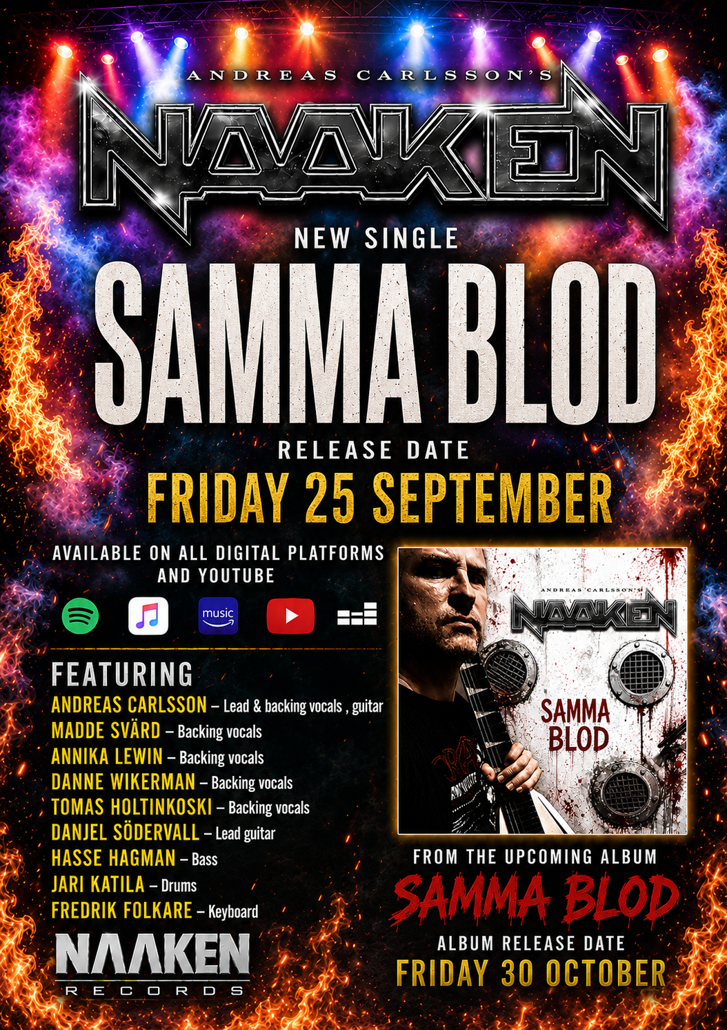 NAAKEN UNLEASHES THIRD SINGLE – “SAMMA BLOD”